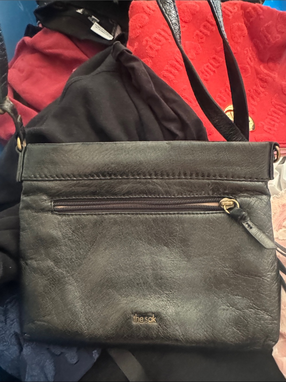 the sak Women's Black Leather Crossbody Bag